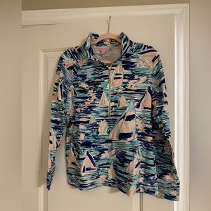 Quarter zip sweater shirt